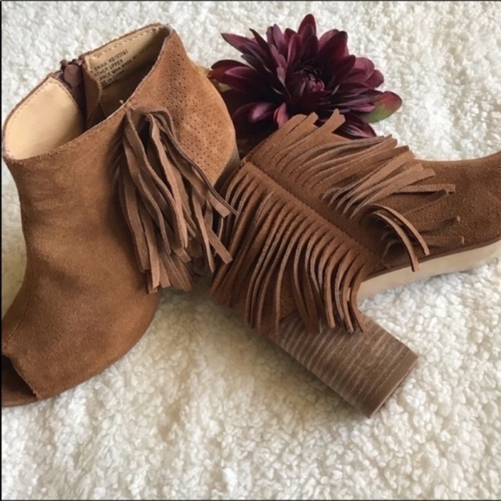 Kensie Women’s Brown Ankle leather Boots Size 8